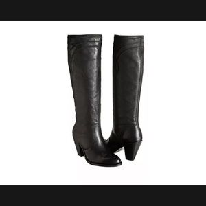Frye Mustang Stitch Tall Boot - Black - Size 7